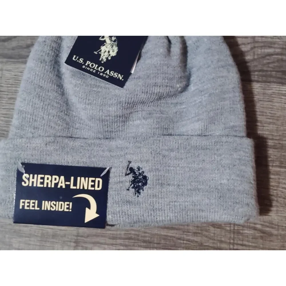 U.S. Polo‎ Assn. Men's Sherpa Lined Beanie Men's / Unisex / Adults Hat One Size